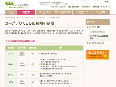 コープデリのふれあい割引